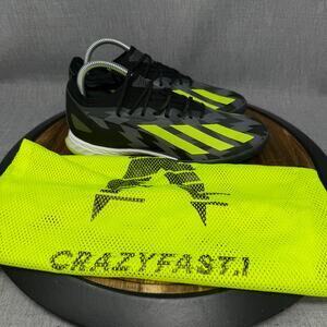 adidas Crazyfast Injection.1 Men's 7.5 Indoor Soccer Shoes Black Yellow